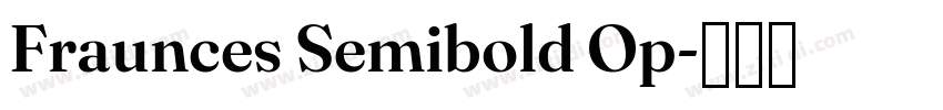 Fraunces Semibold Op字体转换